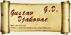 Gustav Đakovac vizit kartica